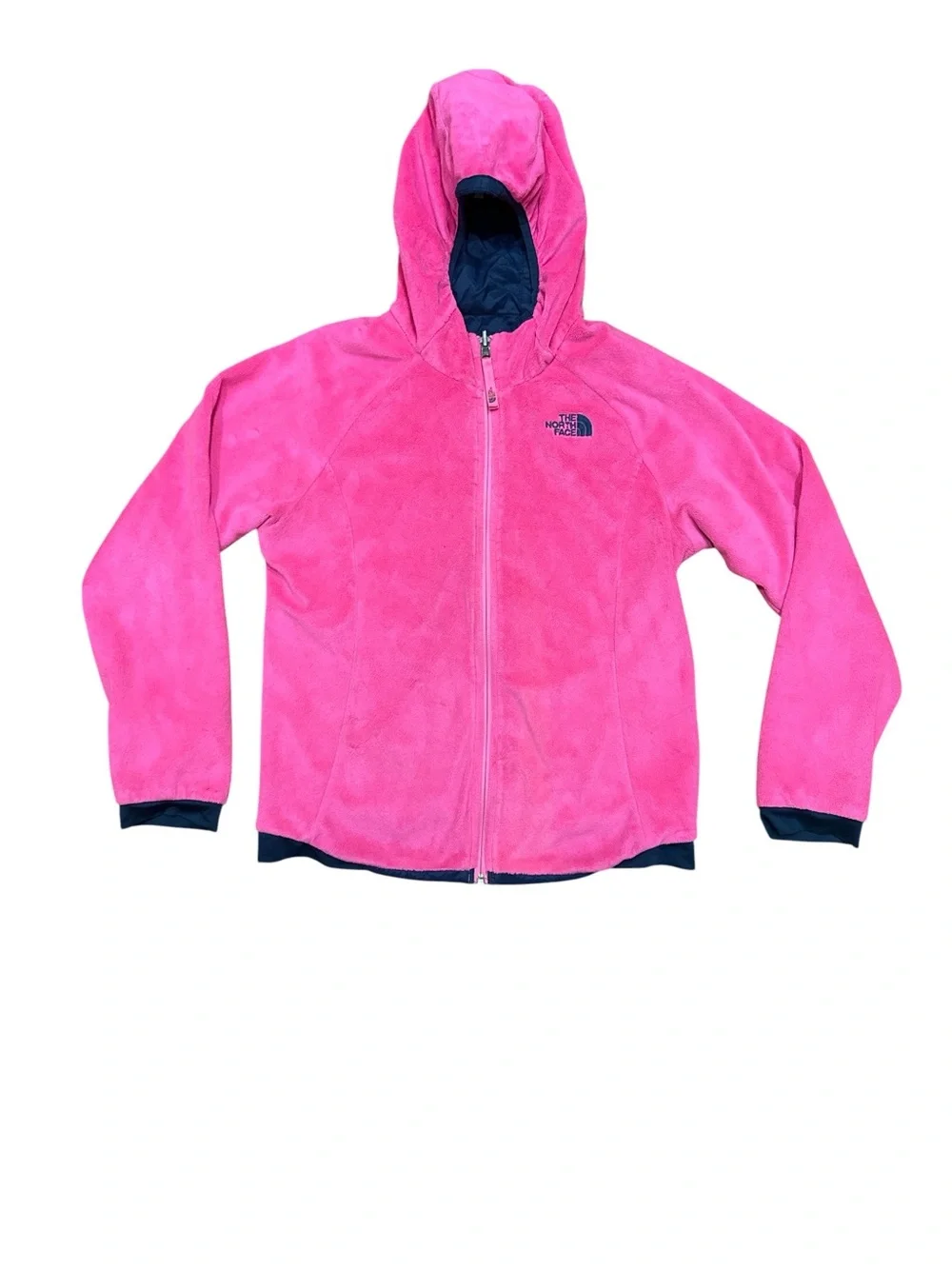 The North Face Girls' Reversible Breezeway Jacket Size Large 14/16 Blue Pink